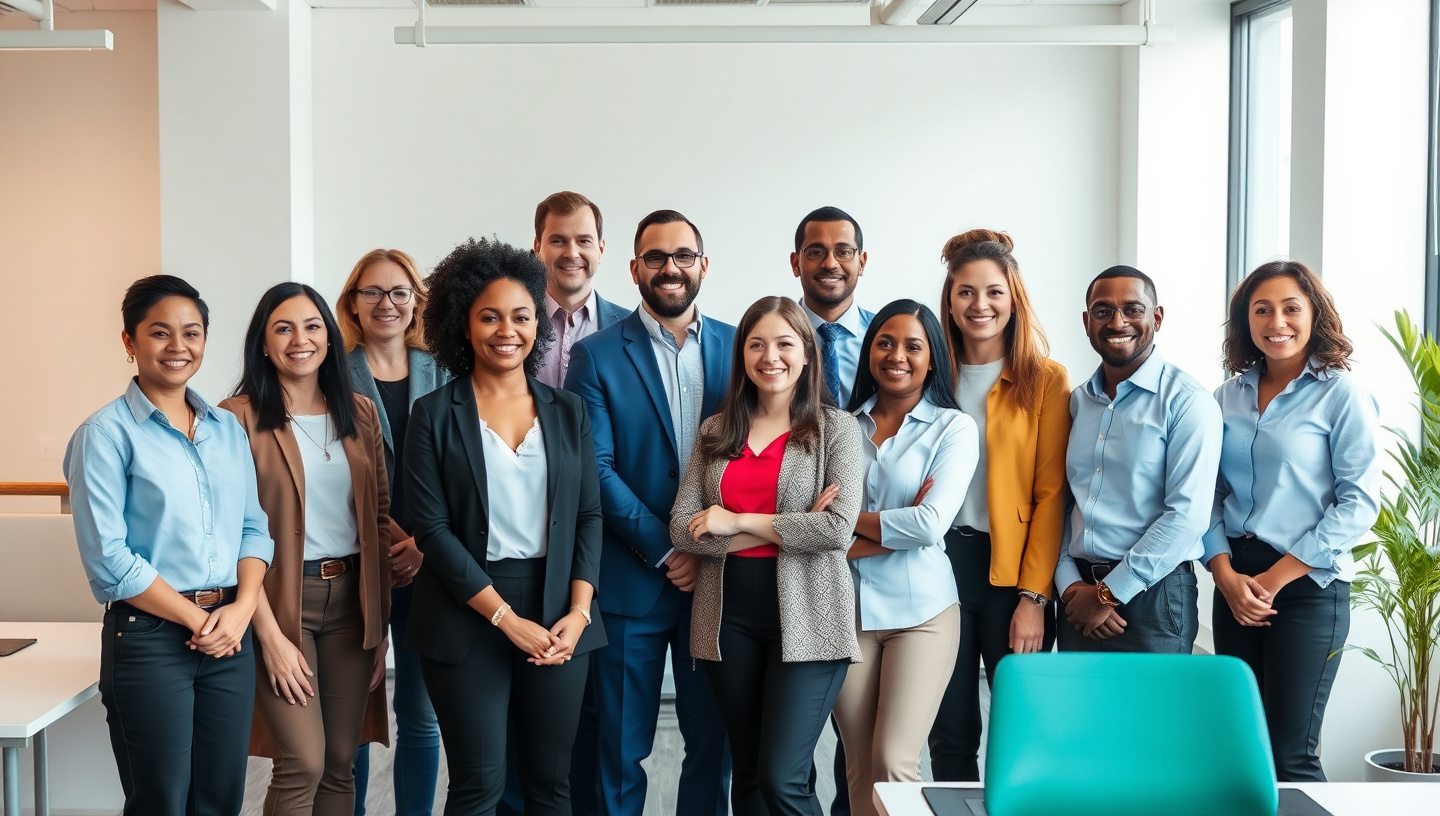 Equipo de educadores y desarrolladores trabajando juntos